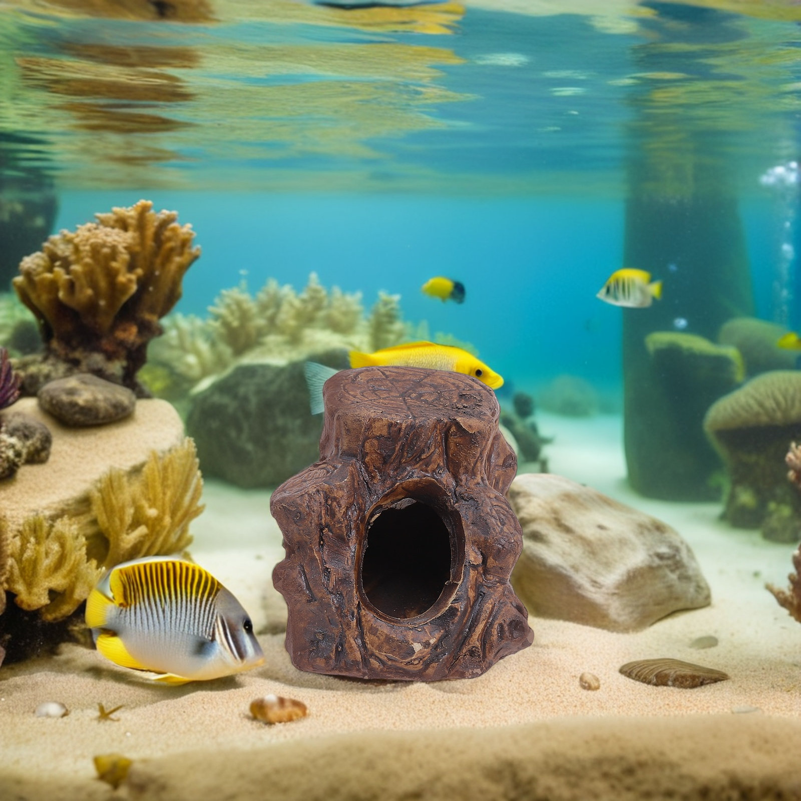 2 Pcs Fish Tank Aquarium Hide  - Hide Cave Ceramic review and price