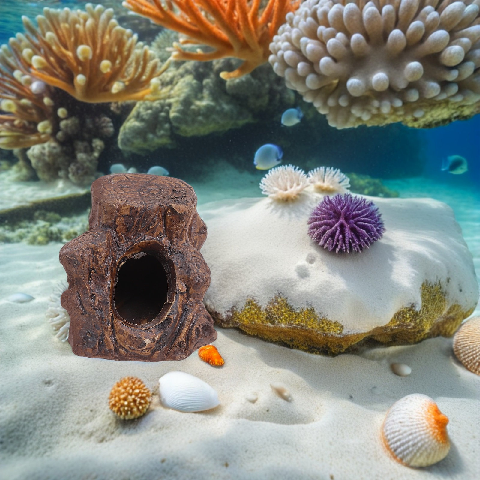 2 Pcs Fish Tank Aquarium Hide  - Hide Cave Ceramic review and price