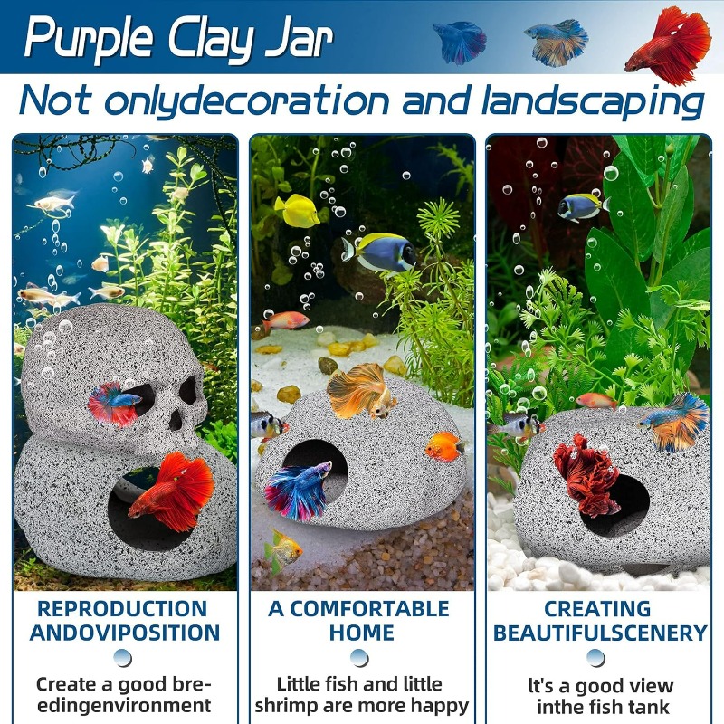 Aquarium Decorations Cave Fish - Hide Cave Ceramic review and price