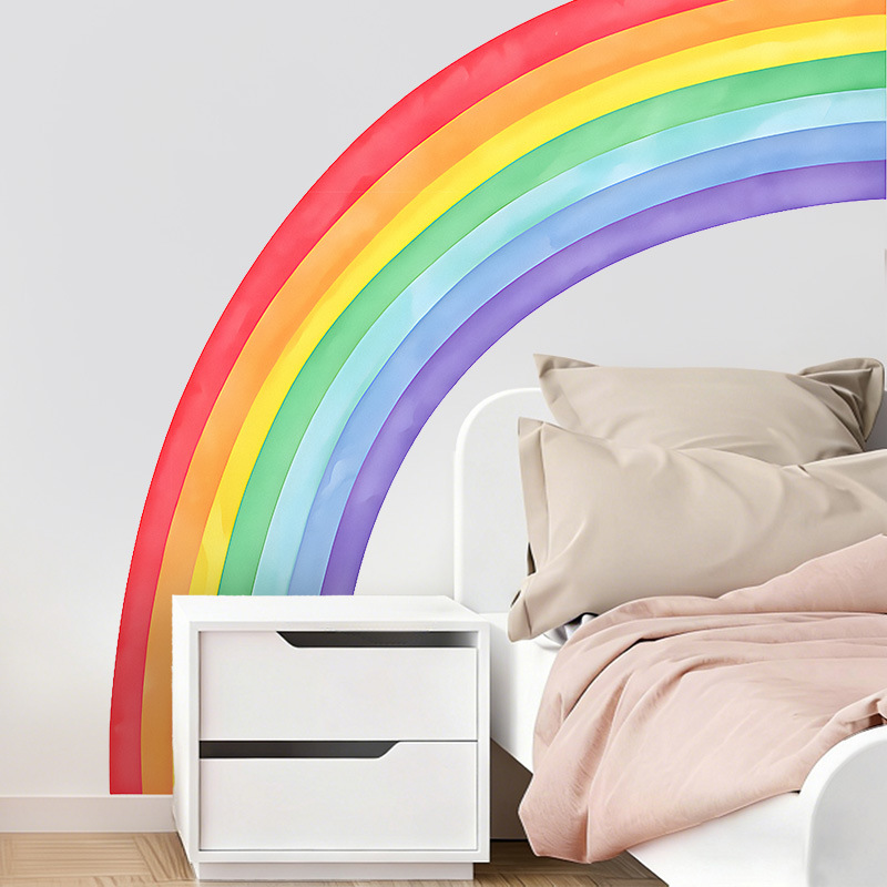 Large Rainbow Wall Stickers Se - Pvc Panel Background review and price